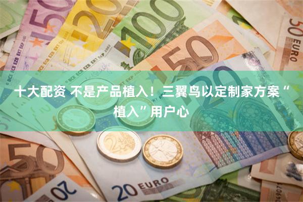 十大配资 不是产品植入！三翼鸟以定制家方案“植入”用户心