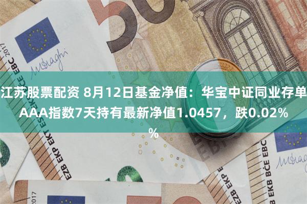 江苏股票配资 8月12日基金净值：华宝中证同业存单AAA指数7天持有最新净值1.0457，跌0.02%