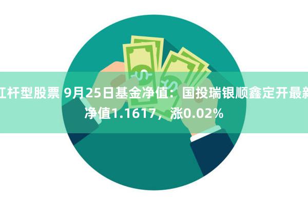 杠杆型股票 9月25日基金净值：国投瑞银顺鑫定开最新净值1.1617，涨0.02%