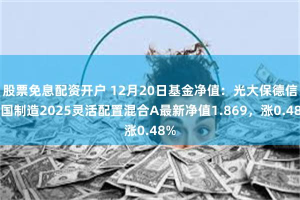 股票免息配资开户 12月20日基金净值：光大保德信中国制造2025灵活配置混合A最新净值1.869，涨0.48%