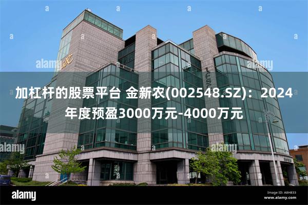 加杠杆的股票平台 金新农(002548.SZ)：2024年度预盈3000万元-4000万元